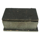 Satisfying and Sturdy Old Handmade Hinged Box in Green Paint