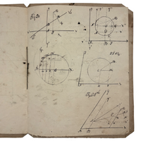1836 Notebook of Beautifully Inked Geometry Diagrams