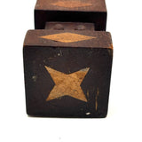 Architectural Antique Tall Ball in Cage Whimsy with Inlaid Shapes and Bulb Top