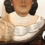 Wedding Portrait: c. 1950s Mexican Folk Art Fotoescultura