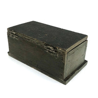 Satisfying and Sturdy Old Handmade Hinged Box in Green Paint