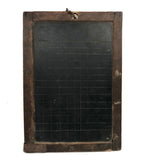 Most Beautiful Antique School Slate with Etched Grids, Square Corners, Nice Mend