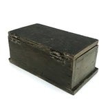 Satisfying and Sturdy Old Handmade Hinged Box in Green Paint