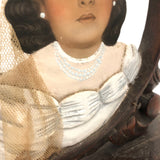 Wedding Portrait: c. 1950s Mexican Folk Art Fotoescultura