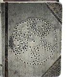 SOLD Wonderful Miniature British Trench Art Steel Book with Pique Star and Portrait, 1940