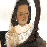 Wedding Portrait: c. 1950s Mexican Folk Art Fotoescultura