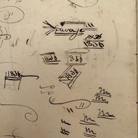 1836 Notebook of Beautifully Inked Geometry Diagrams