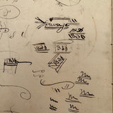 1836 Notebook of Beautifully Inked Geometry Diagrams
