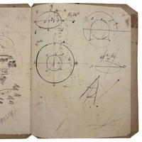 1836 Notebook of Beautifully Inked Geometry Diagrams