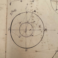1836 Notebook of Beautifully Inked Geometry Diagrams