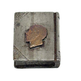 SOLD Wonderful Miniature British Trench Art Steel Book with Pique Star and Portrait, 1940