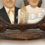 Wedding Portrait: c. 1950s Mexican Folk Art Fotoescultura