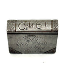 SOLD Wonderful Miniature British Trench Art Steel Book with Pique Star and Portrait, 1940