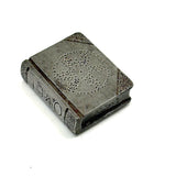 SOLD Wonderful Miniature British Trench Art Steel Book with Pique Star and Portrait, 1940