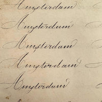 Prudence Wells's (Shelburne, MA) Lovely Early 19th Century Penmanship Notebook