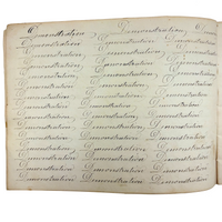Prudence Wells's (Shelburne, MA) Lovely Early 19th Century Penmanship Notebook