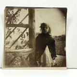 Maria in Cardigan with Arbor, Ultra Atmospheric Antique Sepia Snapshot