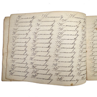 Prudence Wells's (Shelburne, MA) Lovely Early 19th Century Penmanship Notebook