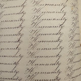 Prudence Wells's (Shelburne, MA) Lovely Early 19th Century Penmanship Notebook
