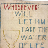 Unusual Pair of Religious Punch Paper Yarn Drawings