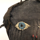 Tender Antique Black Bottle Doll with Huge Blue Eyes