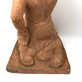 WPA Style Terra Cotta Unsigned Kneeling Nude