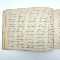Prudence Wells's (Shelburne, MA) Lovely Early 19th Century Penmanship Notebook