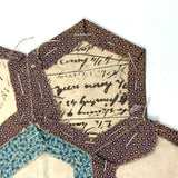 Sweet Antique Paper Pieced Quilt Patch