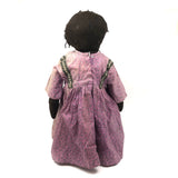 Tender Antique Black Bottle Doll with Huge Blue Eyes