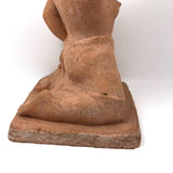 WPA Style Terra Cotta Unsigned Kneeling Nude