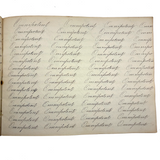 Prudence Wells's (Shelburne, MA) Lovely Early 19th Century Penmanship Notebook