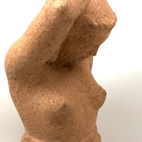 WPA Style Terra Cotta Unsigned Kneeling Nude