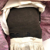 Tender Antique Black Bottle Doll with Huge Blue Eyes