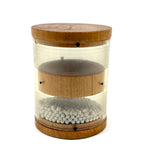 Satisfying Mid Century Wood and Lucite Hourglass Type Flip Toy