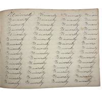 Prudence Wells's (Shelburne, MA) Lovely Early 19th Century Penmanship Notebook