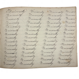 Prudence Wells's (Shelburne, MA) Lovely Early 19th Century Penmanship Notebook