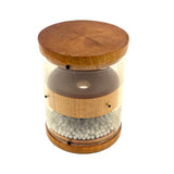 Satisfying Mid Century Wood and Lucite Hourglass Type Flip Toy