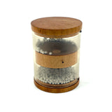 Satisfying Mid Century Wood and Lucite Hourglass Type Flip Toy