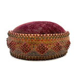 Impossibly Fine, Beautiful Condition Antique Mi'kmaq Curlicue Basketry Pin Cushion