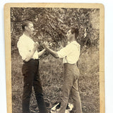 Handsome Young Boxers, J.E. Whitman & Co. Steelton, PA Cabinet Card