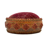 Impossibly Fine, Beautiful Condition Antique Mi'kmaq Curlicue Basketry Pin Cushion