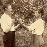 Handsome Young Boxers, J.E. Whitman & Co. Steelton, PA Cabinet Card