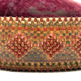 Impossibly Fine, Beautiful Condition Antique Mi'kmaq Curlicue Basketry Pin Cushion
