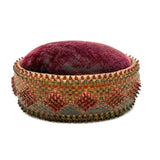 Impossibly Fine, Beautiful Condition Antique Mi'kmaq Curlicue Basketry Pin Cushion
