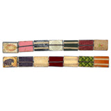 Wonderful Antique Handmade Jacob's Ladder Toy with Great Papers and Striped Cloth Ribbon