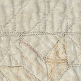 Subtle Beauty, Intensively Hand-Quilted Antique Doll Quilt with Eight Point Stars