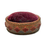 Impossibly Fine, Beautiful Condition Antique Mi'kmaq Curlicue Basketry Pin Cushion