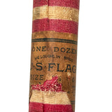 Wrapped Potential: Antique Unopened Roll of One Dozen McLoughlin Bros. Parade Flags (With Unknown Number of Stars)