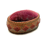 Impossibly Fine, Beautiful Condition Antique Mi'kmaq Curlicue Basketry Pin Cushion