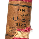 Wrapped Potential: Antique Unopened Roll of One Dozen McLoughlin Bros. Parade Flags (With Unknown Number of Stars)